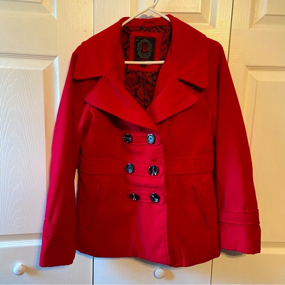 Dollhouse Jackets & Blazers - Dollhouse Pea Coat 🍒 Cherry Red XL